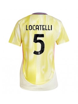 Juventus Manuel Locatelli #5 Replika Borta Kläder Dam 2024-25 Kortärmad